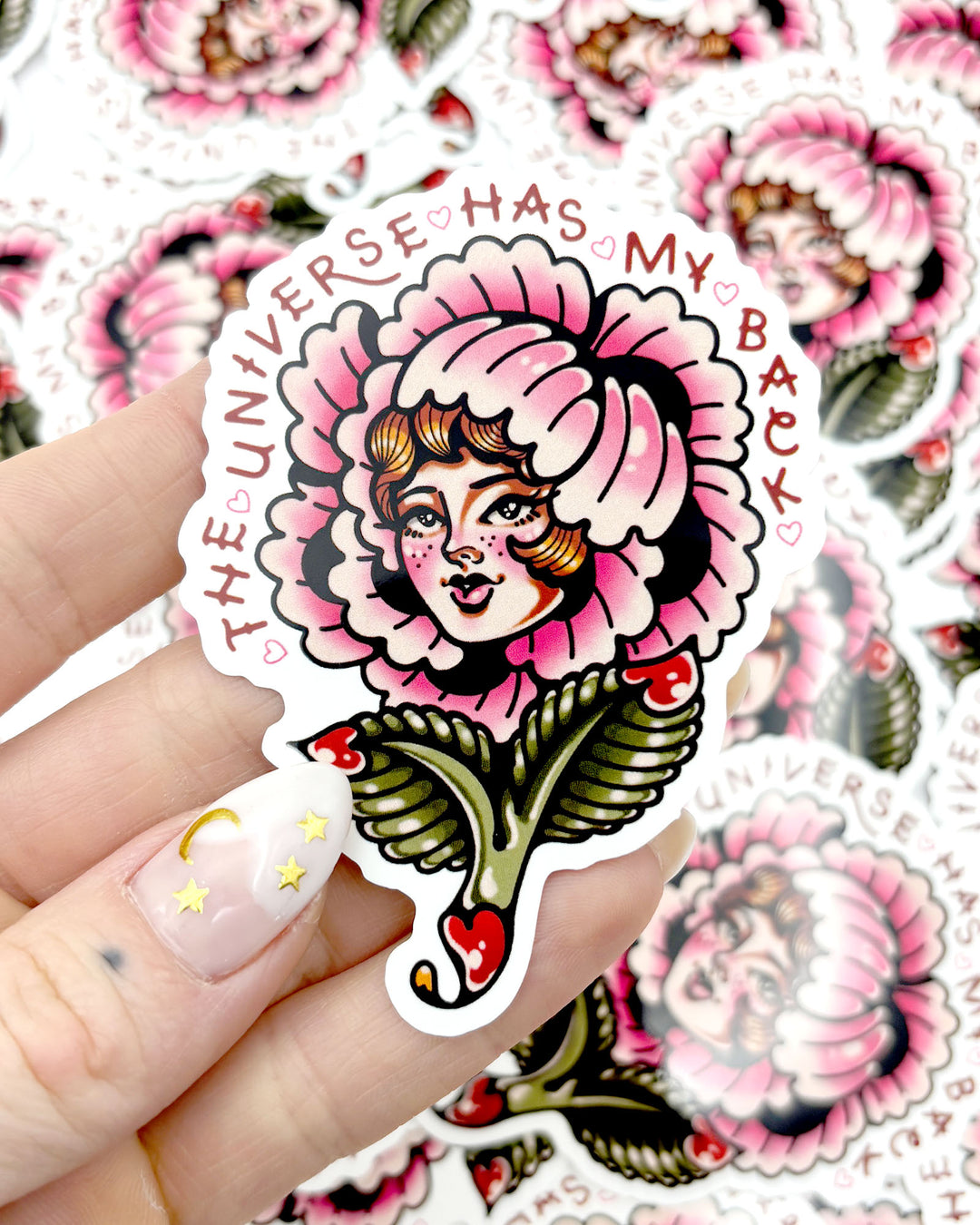 The Universe Flower Sticker