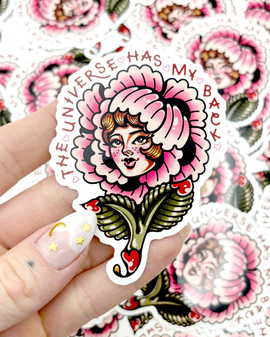 The Universe Flower Sticker