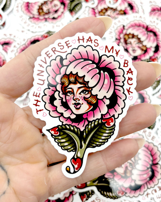 The Universe Flower Sticker
