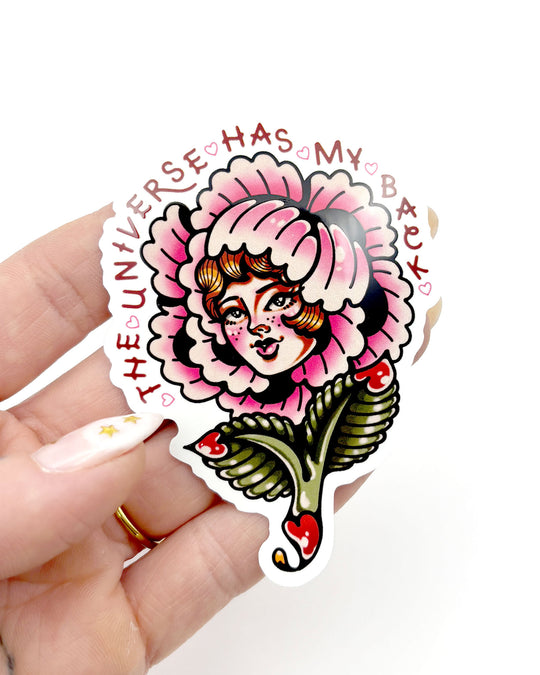 The Universe Flower Sticker
