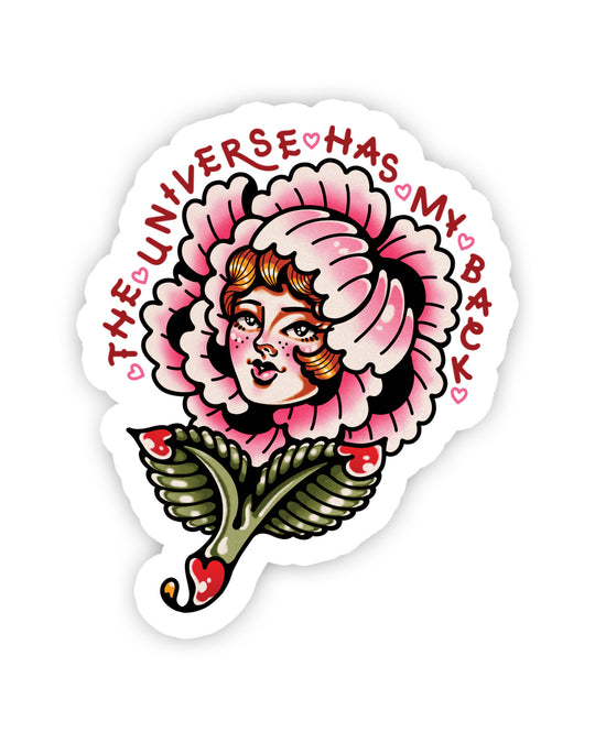 The Universe Flower Sticker