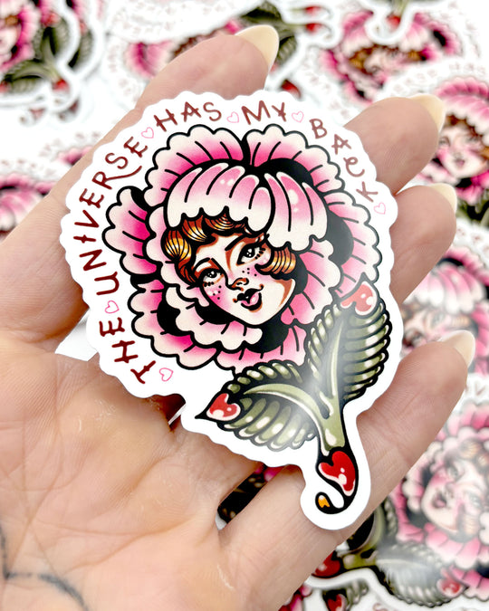 The Universe Flower Sticker