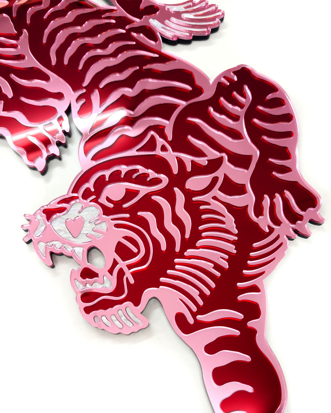 Tiger Wall Hanging (Red Mirror)