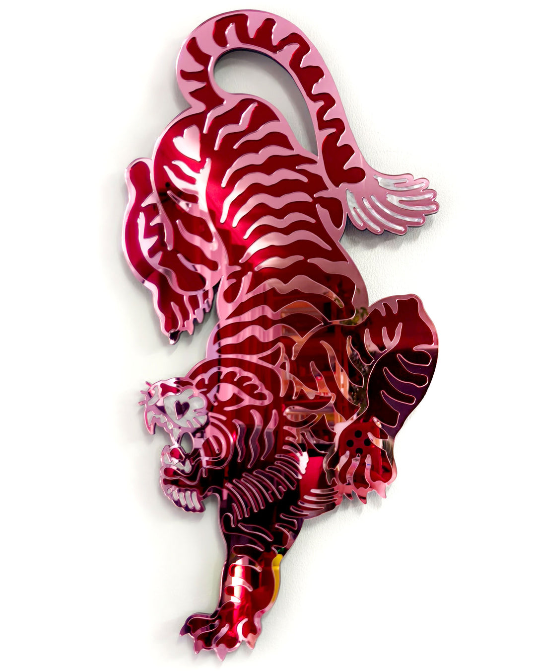 Tiger Wall Hanging (Red Mirror)
