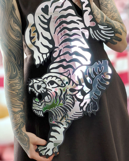 Tiger Wall Hanging (Silver/Seconds)
