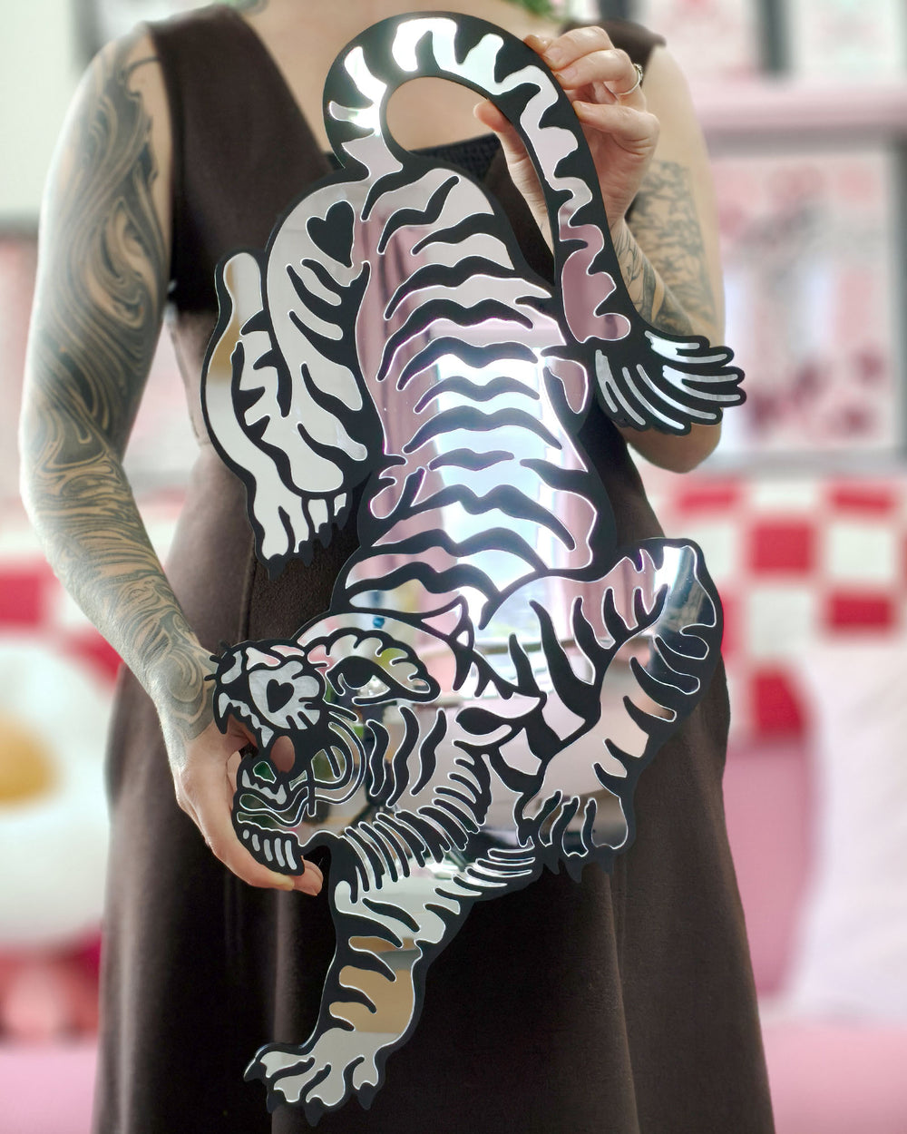 Tiger Wall Hanging (Silver/Seconds)