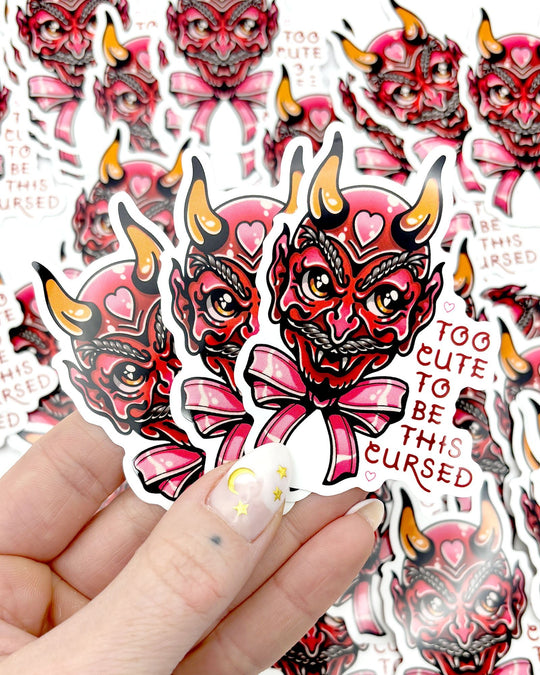 Too Cute Devil Sticker - Ella Mobbs