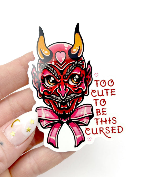 Too Cute Devil Sticker - Ella Mobbs