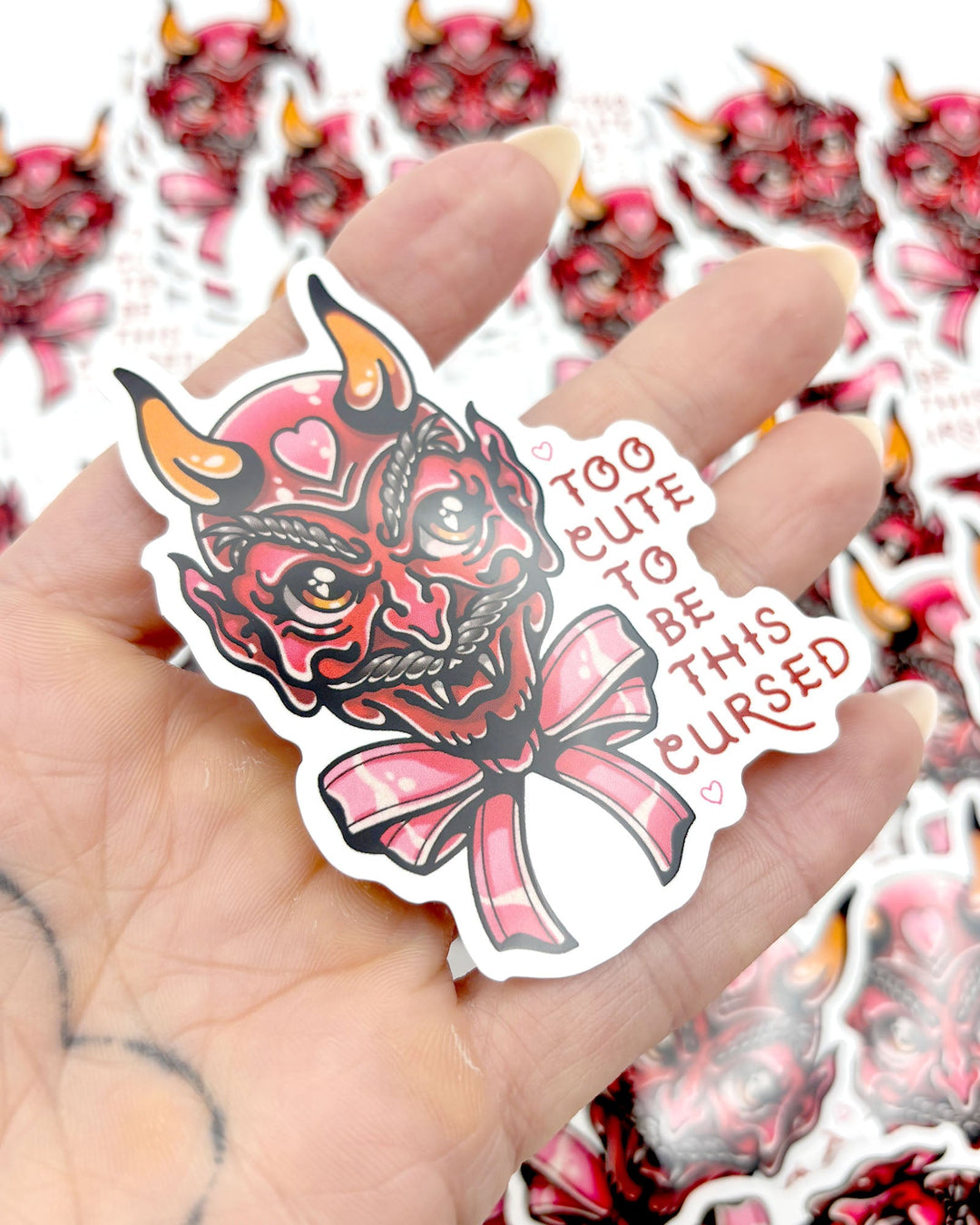 Too Cute Devil Sticker - Ella Mobbs