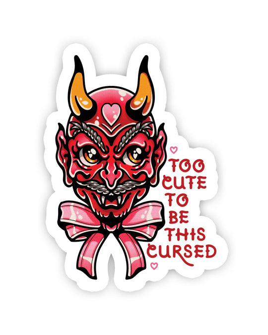 Too Cute Devil Sticker - Ella Mobbs