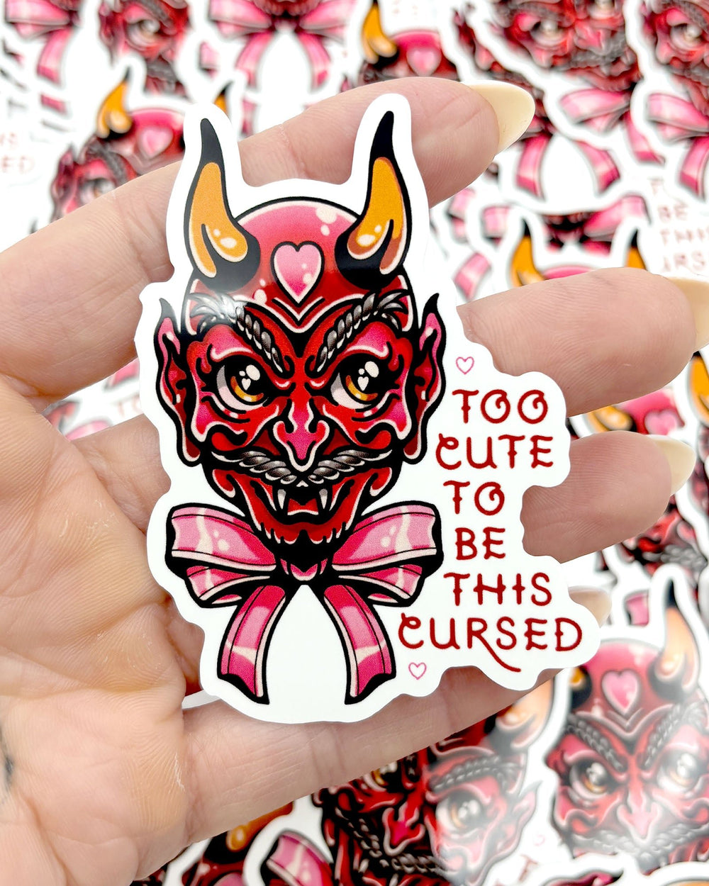 Too Cute Devil Sticker - Ella Mobbs