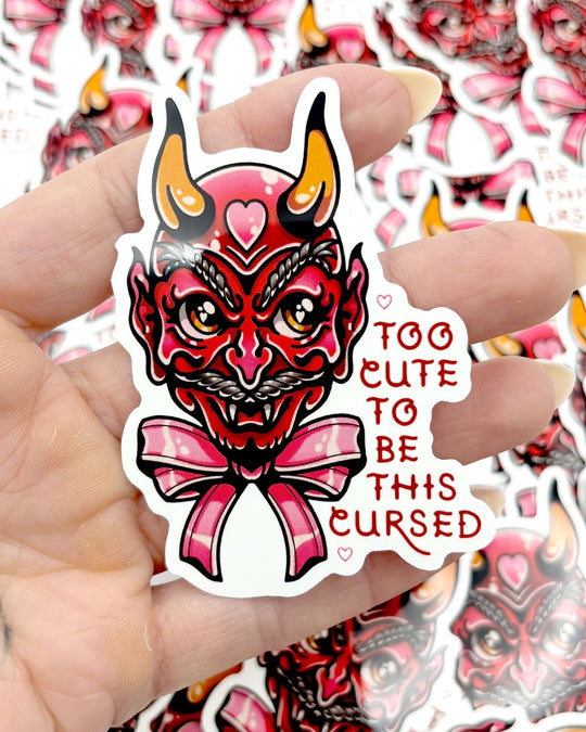 Too Cute Devil Sticker - Ella Mobbs