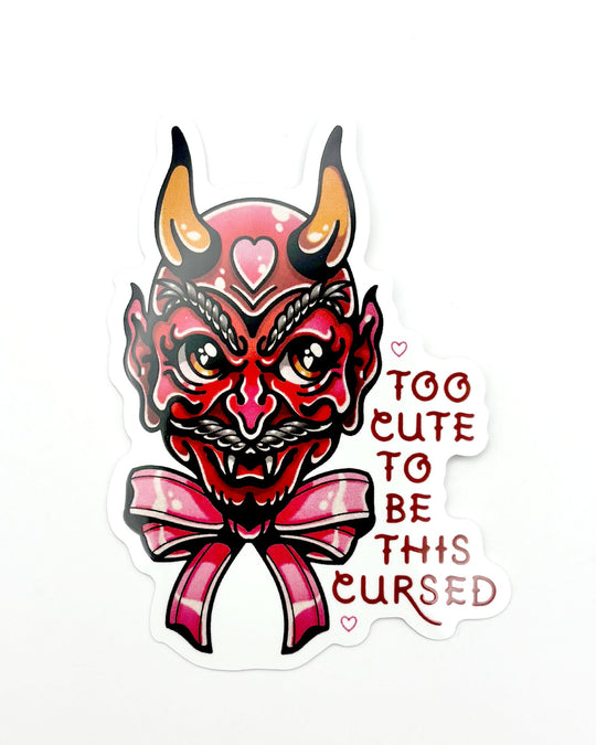 Too Cute Devil Sticker - Ella Mobbs