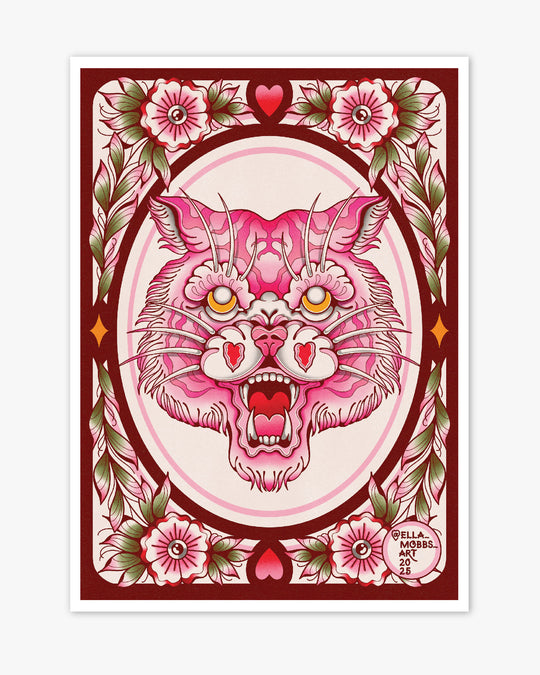 Traditional Tiger Head Print