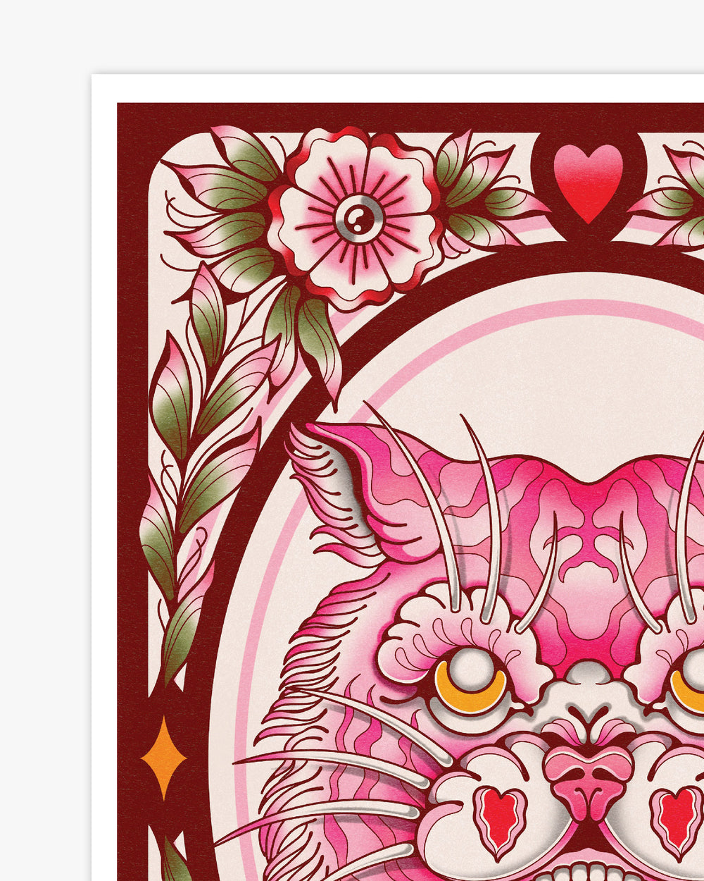 Traditional Tiger Head Print