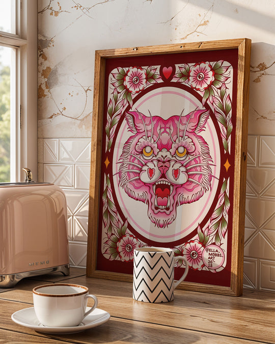 Traditional Tiger Head Print
