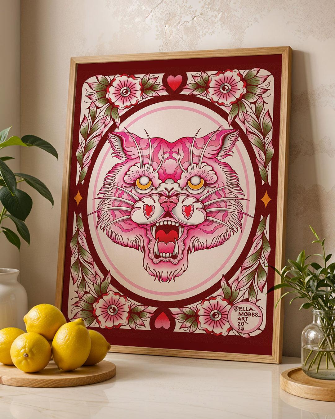 Traditional Tiger Head Print