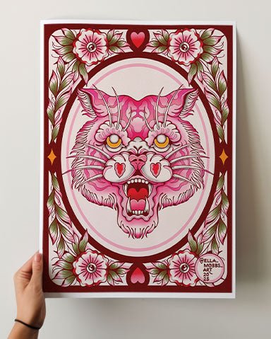 Traditional Tiger Head Print - Ella Mobbs