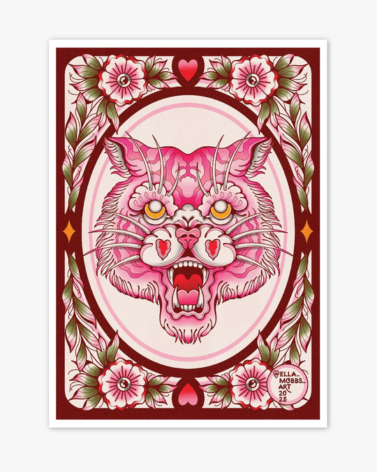 Traditional Tiger Head Print - Ella Mobbs