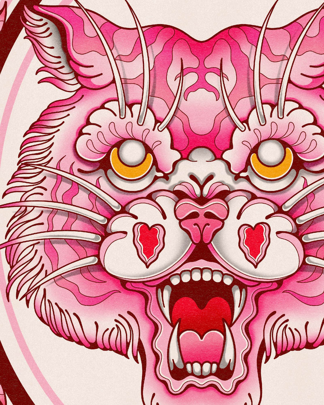 Traditional Tiger Head Print - EllaMobbs