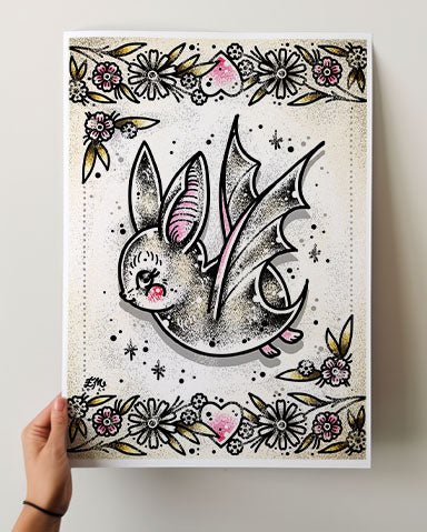 Tubby Bat Print - Ella Mobbs