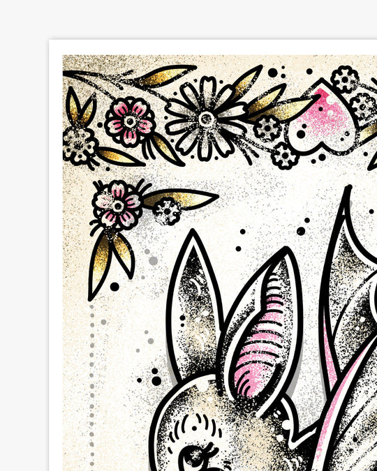 Tubby Bat Print - Ella Mobbs