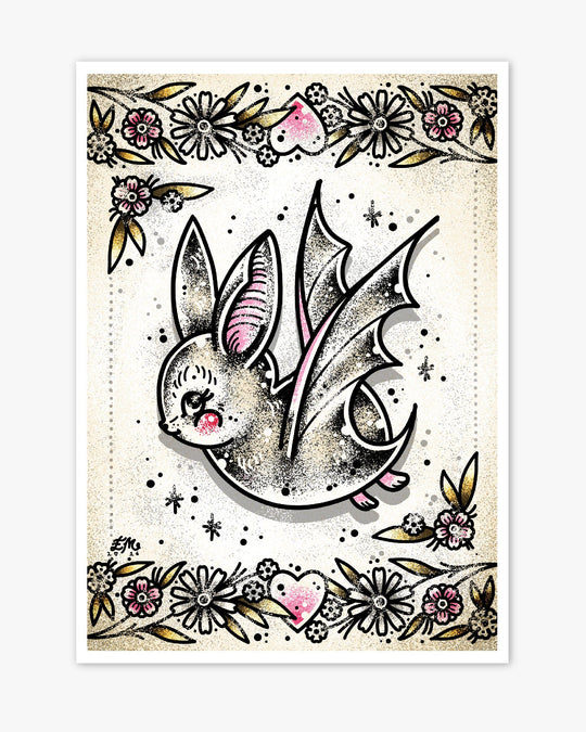 Tubby Bat Print - Ella Mobbs