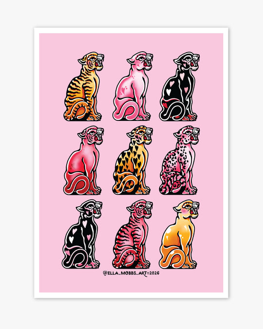 Vintage Tigers Print