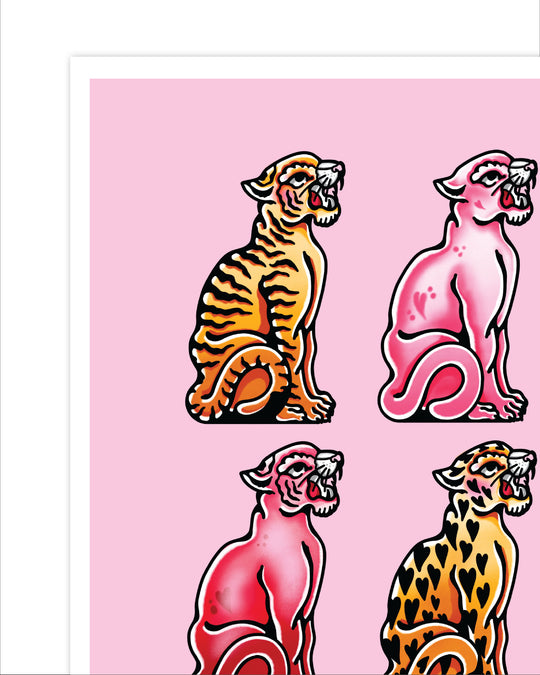 Vintage Tigers Print