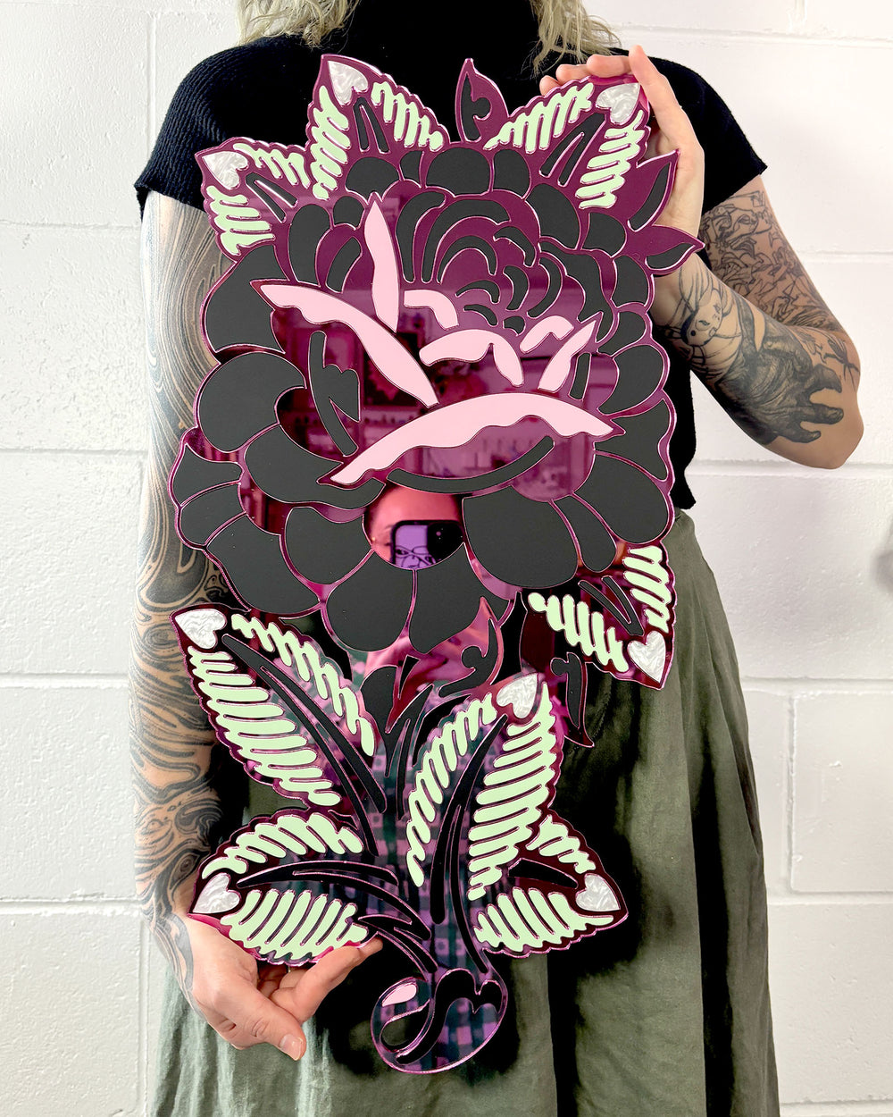 Rose Wall Hanging (Black)