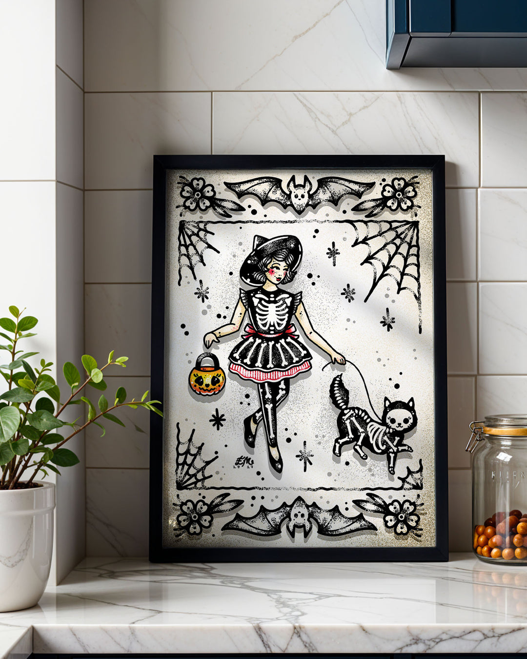 Walking Jellybean Print