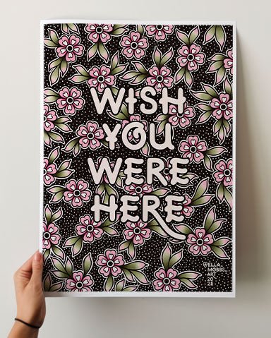 Wish You Were Here Print - Ella Mobbs
