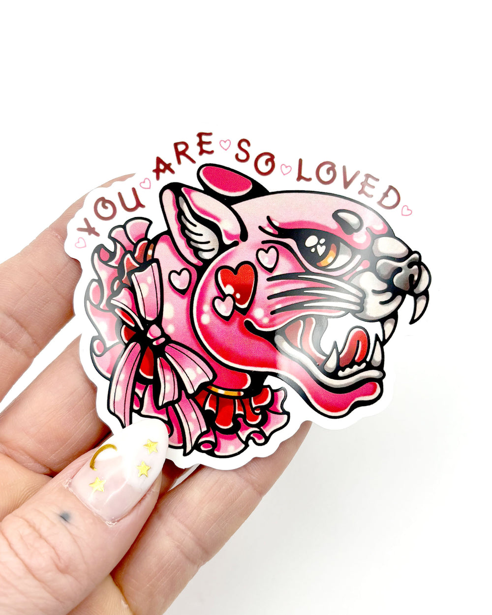 So Loved Panther Sticker