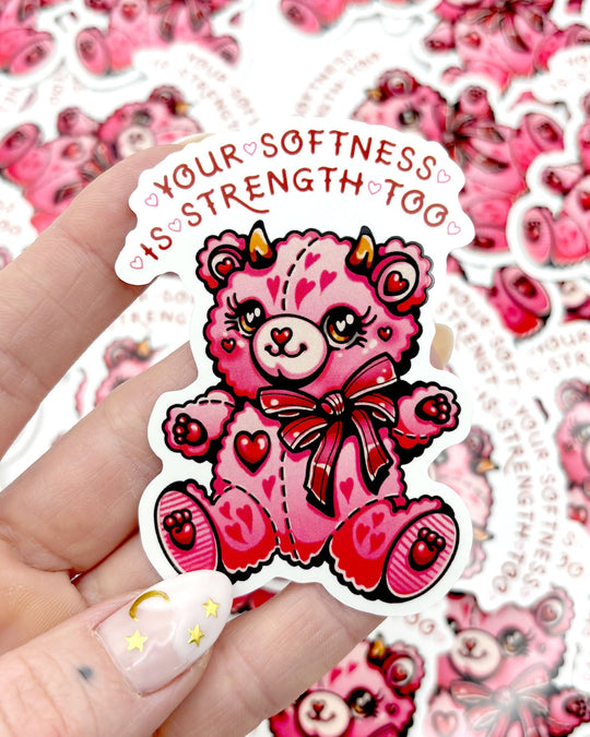 Your Softness Bear Sticker - Ella Mobbs