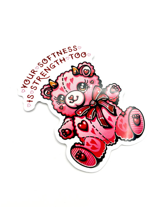 Your Softness Bear Sticker - Ella Mobbs