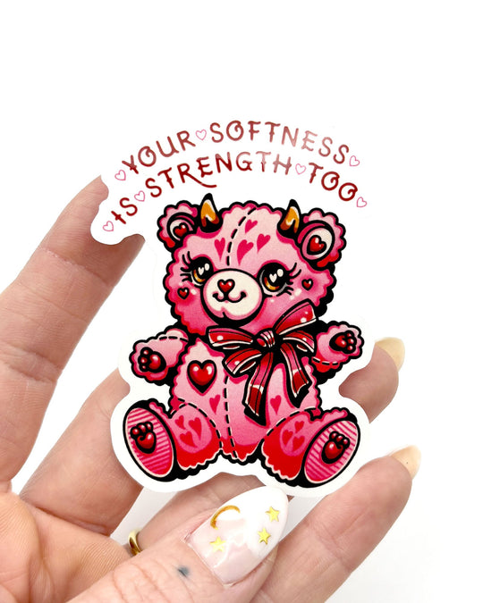 Your Softness Bear Sticker - Ella Mobbs