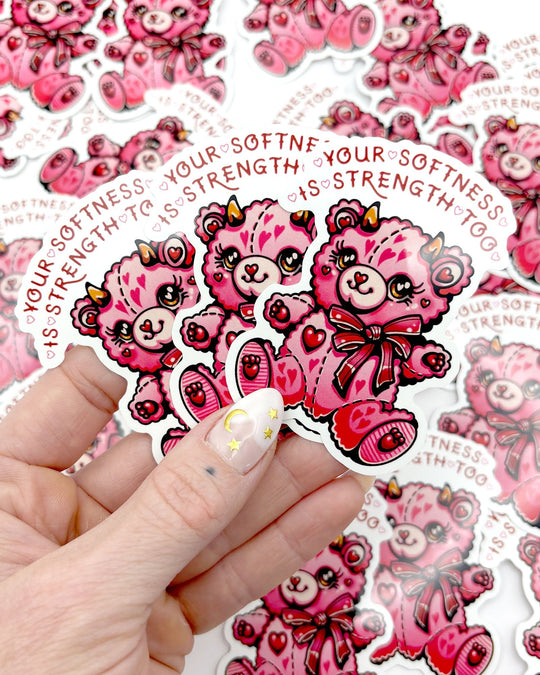 Your Softness Bear Sticker - Ella Mobbs