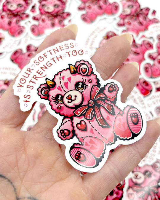Your Softness Bear Sticker - Ella Mobbs