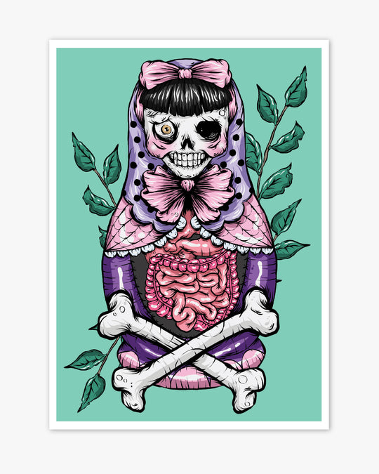 Zombie Russian Doll Print