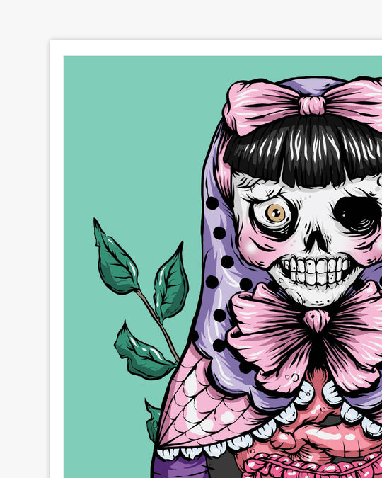 Zombie Russian Doll Print - Ella Mobbs
