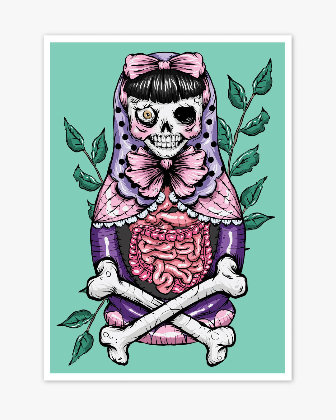 Zombie Russian Doll Print - Ella Mobbs