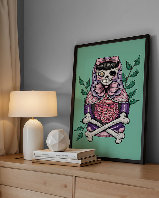 Zombie Russian Doll Print - Ella Mobbs