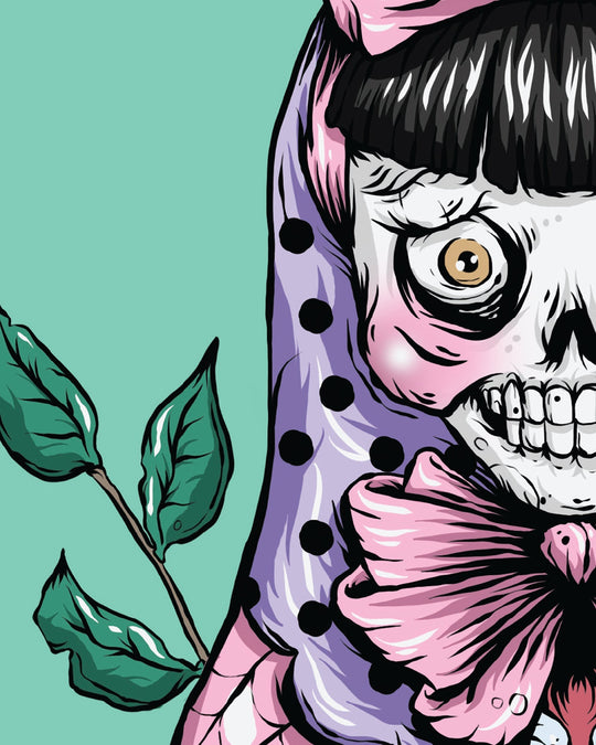 Zombie Russian Doll Print - Ella Mobbs