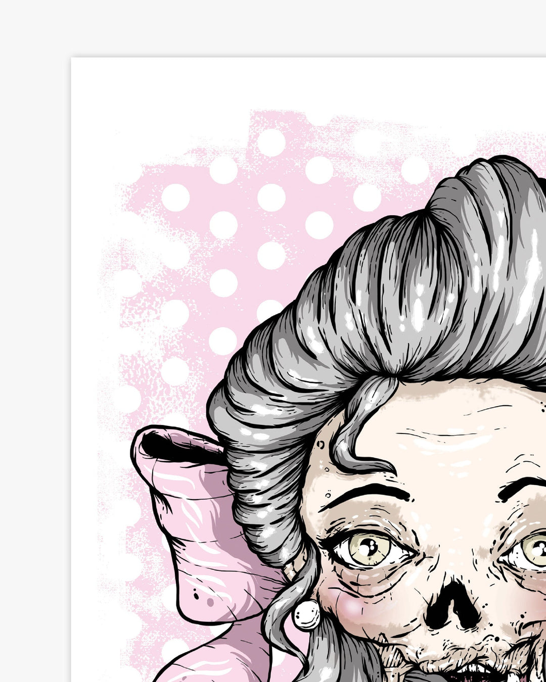 Zombie Tea Lady Print - Ella Mobbs