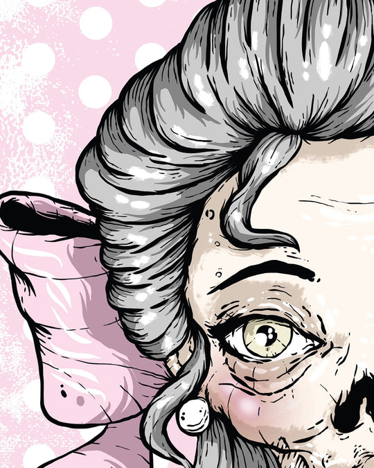 Zombie Tea Lady Print - Ella Mobbs